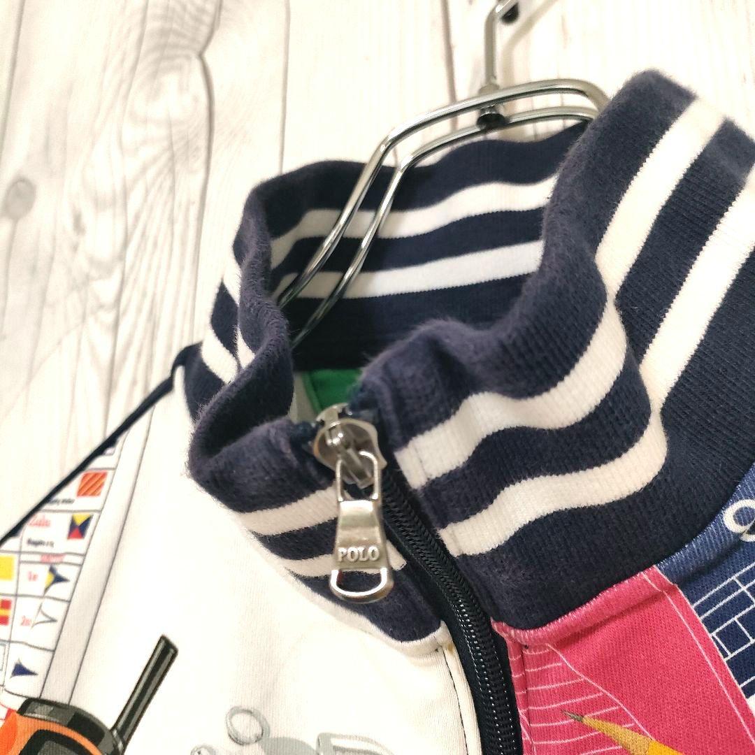 入手困難！ ポロラルフローレン トラックジャケット 総柄 刺繍ロゴ 現行 L