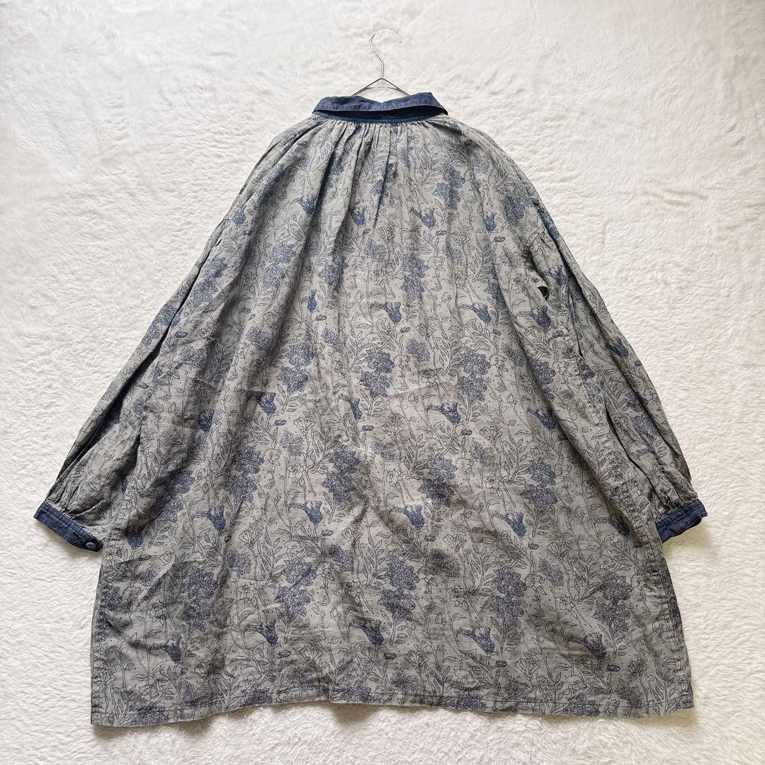 【c s】Vlas Blomme コルトレイクリネンチュニックワンピース