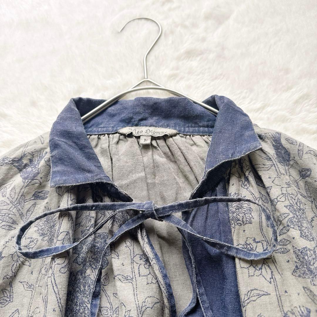【c s】Vlas Blomme コルトレイクリネンチュニックワンピース
