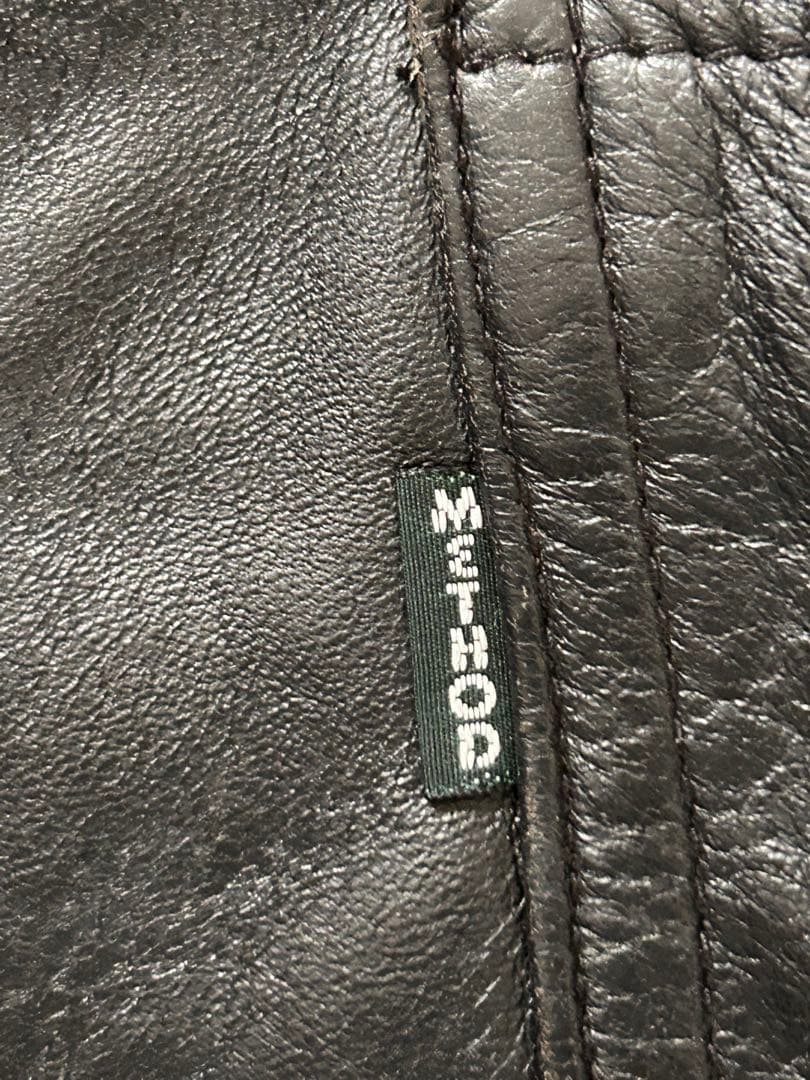 UNION METHOD STORE 牛革 レザーパンツ ブラック 34インチL