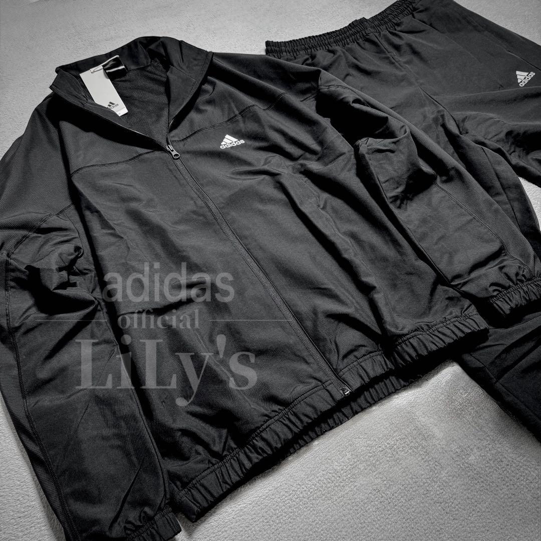 【２ＸＬサイズ】adidas上下セットアップ　ブラック　黒　新品　ウーブン