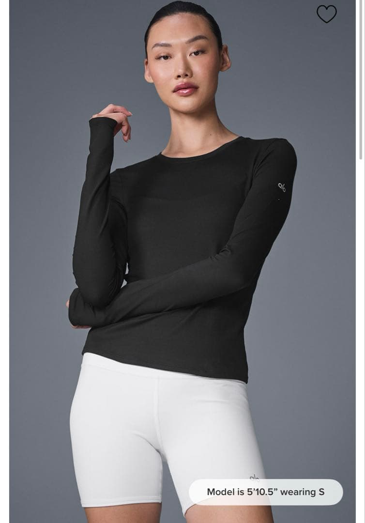新品未使用試着のみ ALO Long Sleeve Black