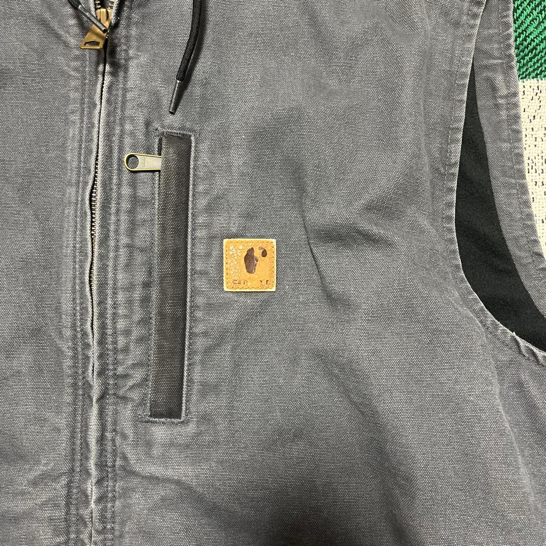 Carhartt フード付きベスト グレー