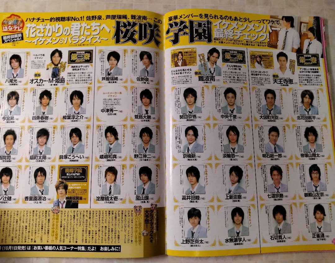 【希少品】【間宮祥太朗　成海璃子】ハナチュー2007.10月号