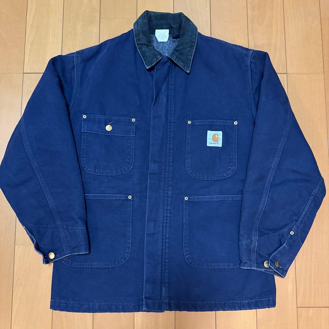 カーハートチョアコート ネイビー星タグ 80sジップStussy元ネタ