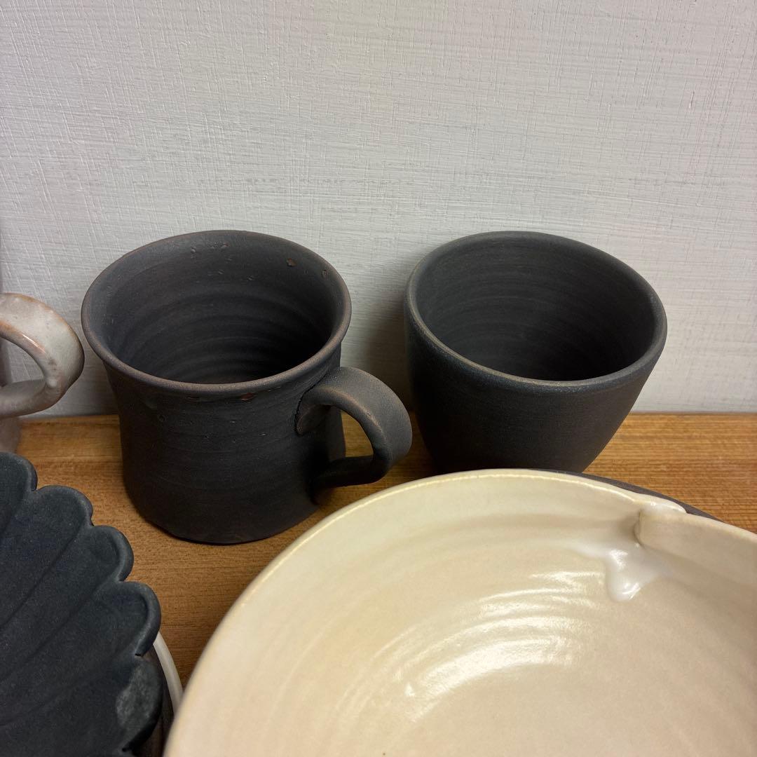juju新品　陶器　陶芸作家　豆皿10個　126