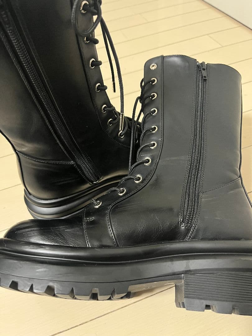 ラナ　Ameri　LACE UP TANK SOLE BOOTSブラック