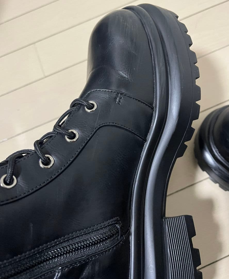 ラナ　Ameri　LACE UP TANK SOLE BOOTSブラック