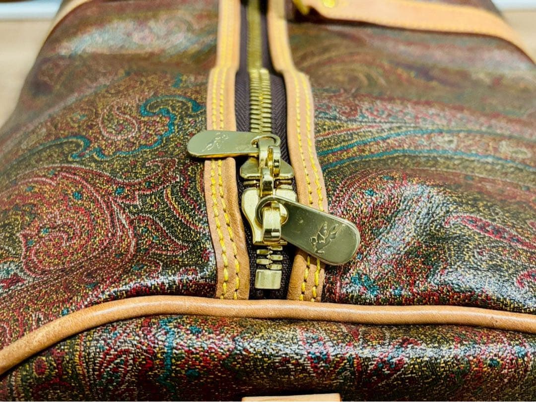 ✨️希少✨️ETRO ビッグボストンバッグ ペイズリー柄 大容量 鍵付き 旅行バッグ