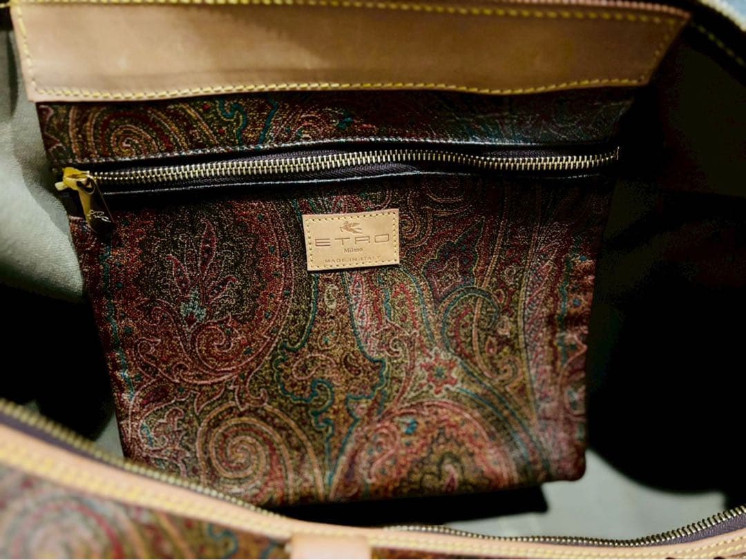 ✨️希少✨️ETRO ビッグボストンバッグ ペイズリー柄 大容量 鍵付き 旅行バッグ