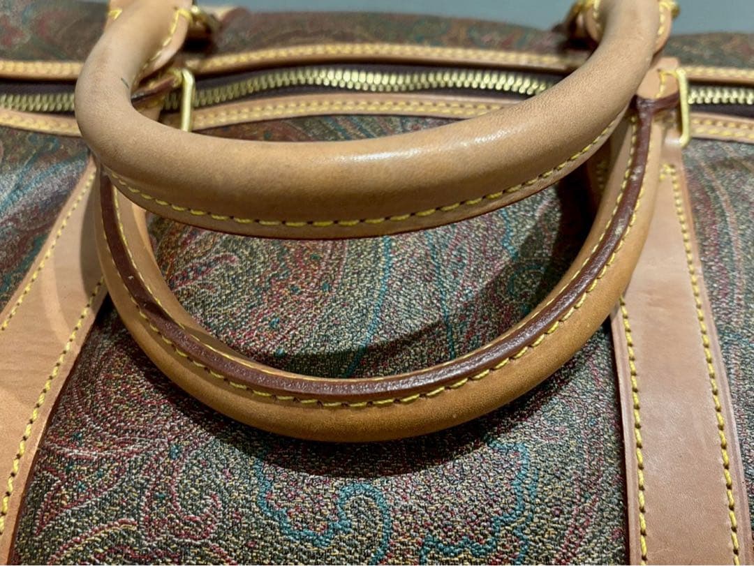 ✨️希少✨️ETRO ビッグボストンバッグ ペイズリー柄 大容量 鍵付き 旅行バッグ