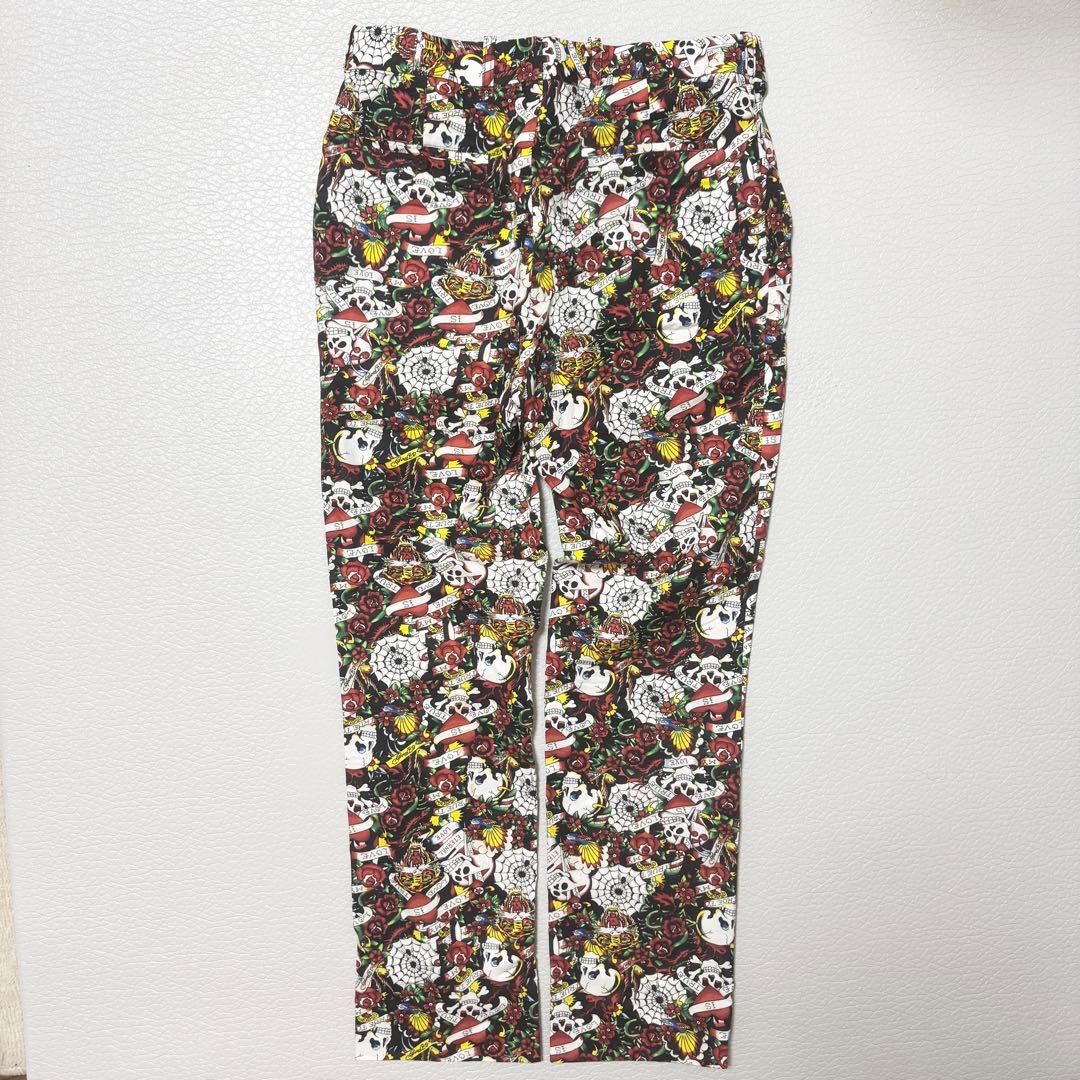 希少 Ed Hardy セットアップ スーツ スカル タイガー 刺繍 ブラック