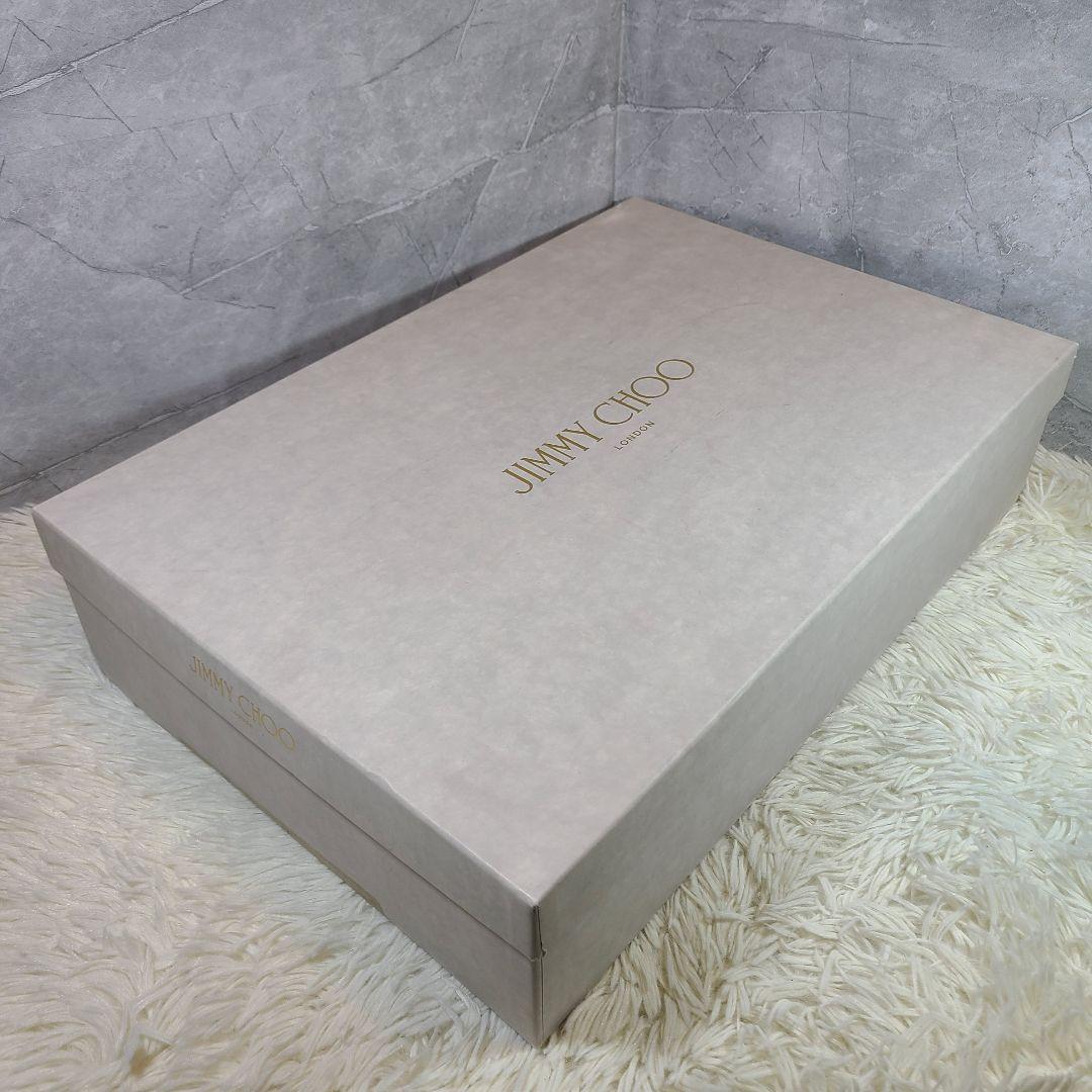 【JIMMY CHOO】ロングレインブーツ　サイドベルトレザー切り替え　ブラック