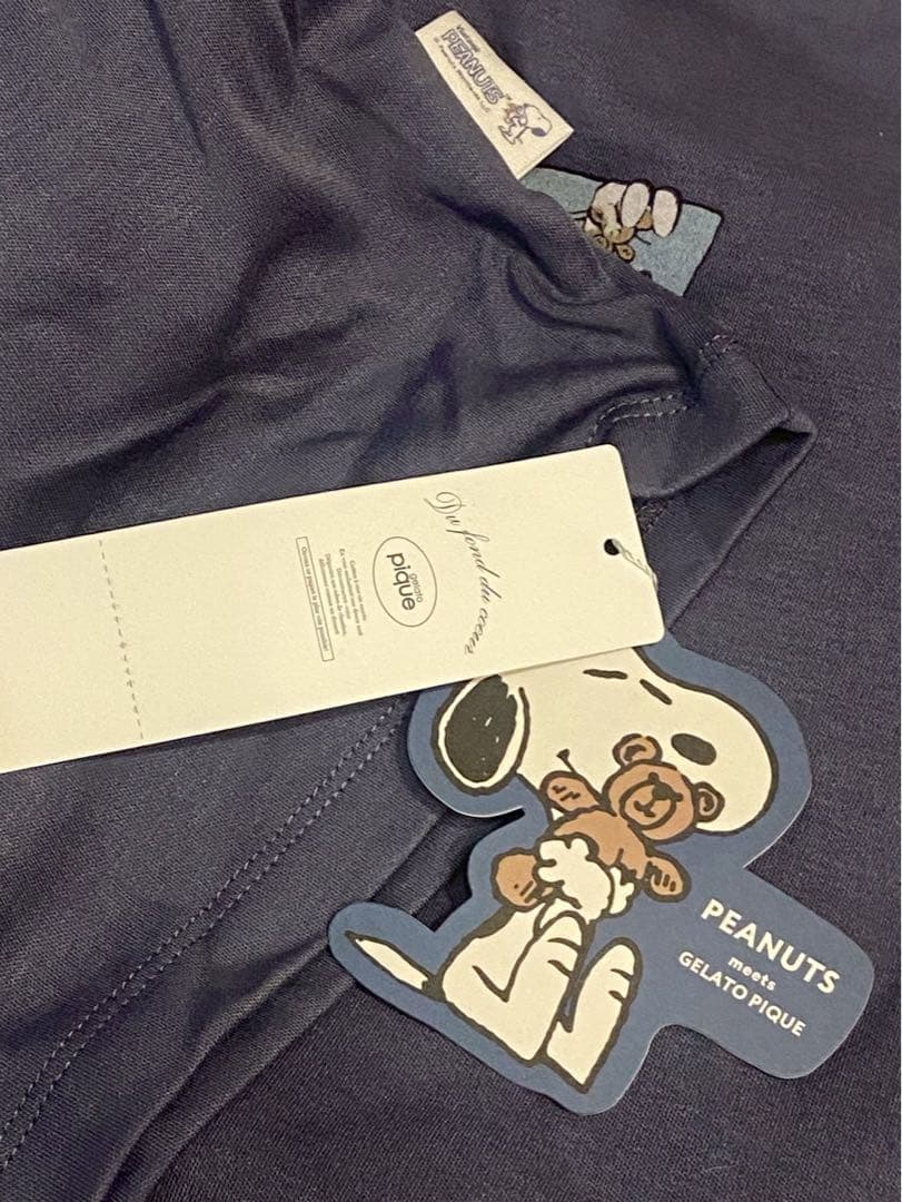 ジェラートピケ♡Peanutsスヌーピールームウェア上下セットネイビー匿名発送