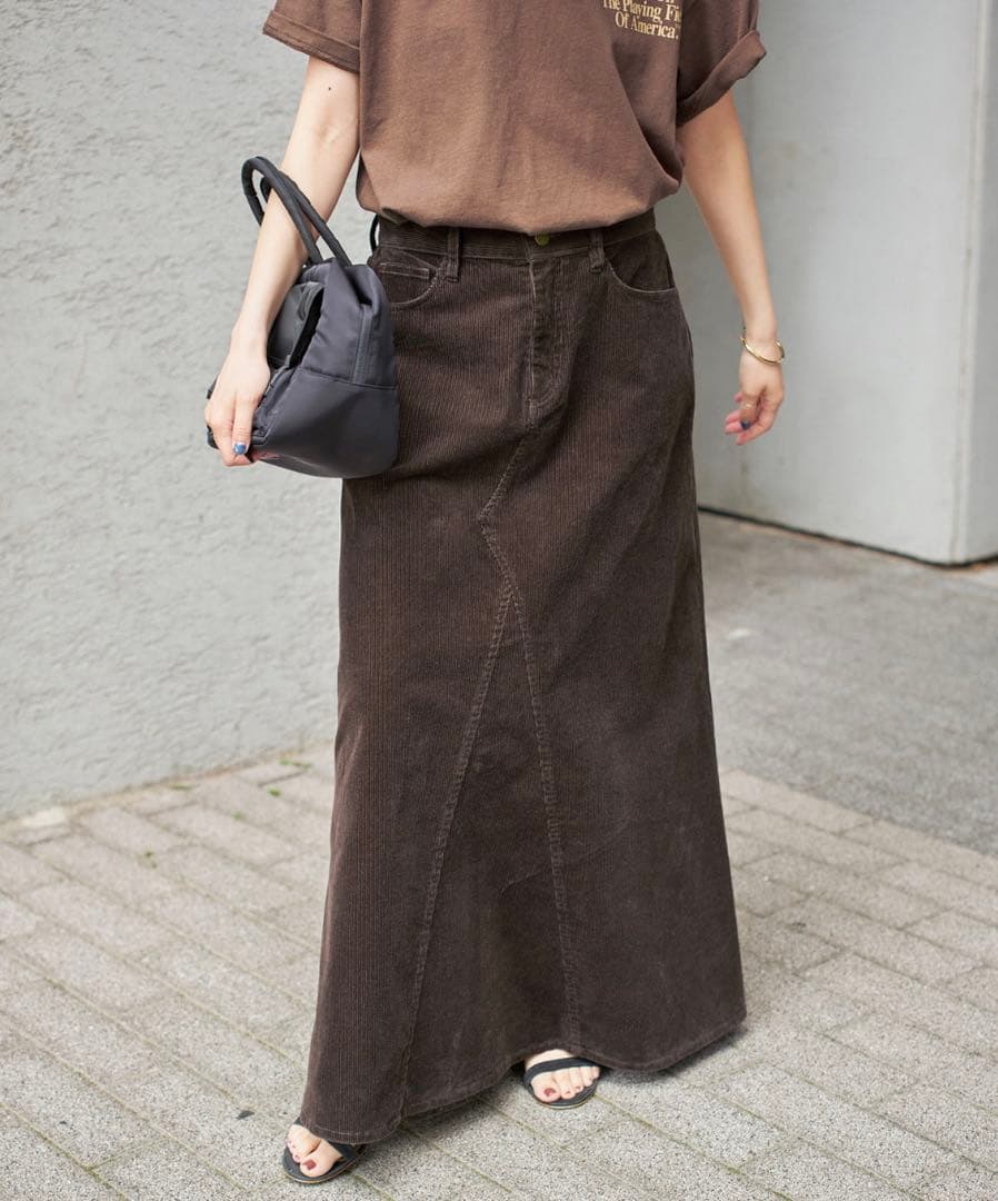 Spick & Span ストレッチコーデュロイスカート