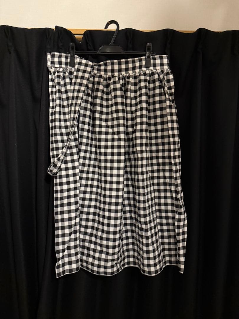 BLACK CdG 24SS 斜めがけギンガムチェックスカート