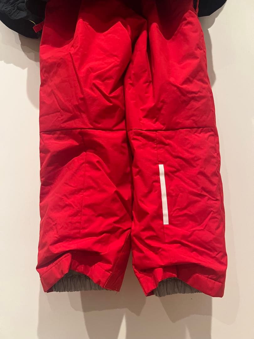 【美品値下】DESCENTE キッズスキーウェア上下セット 110サイズ　紺赤