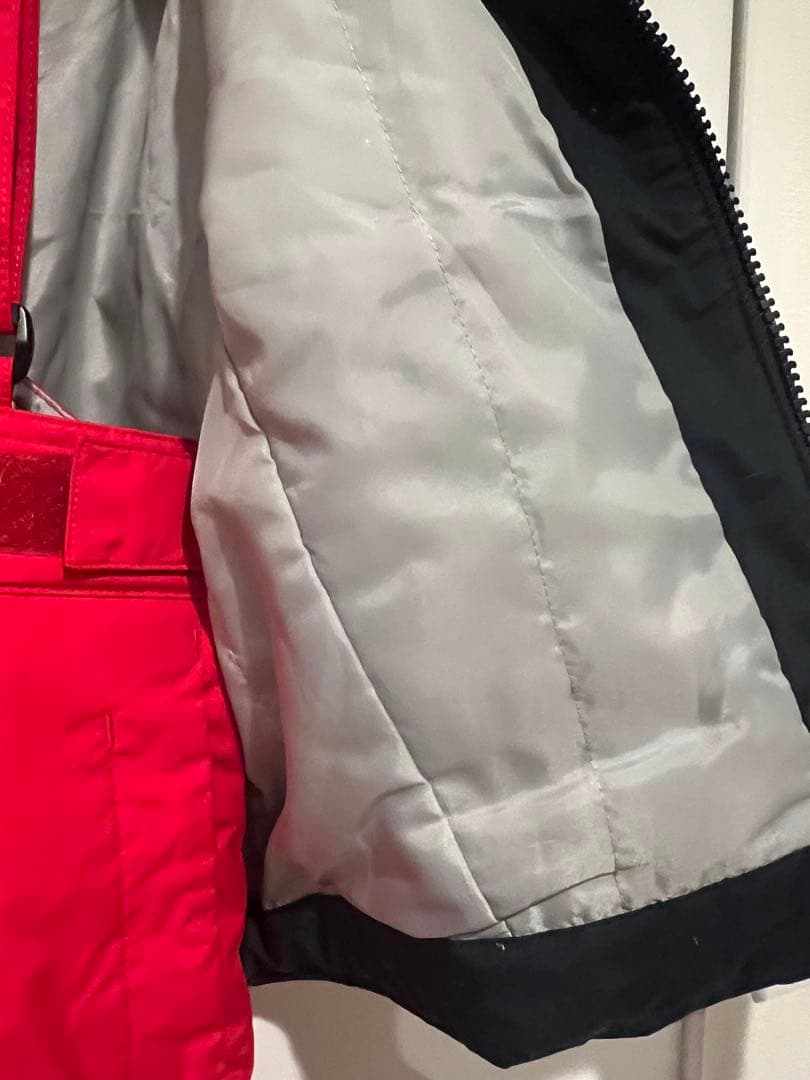 【美品値下】DESCENTE キッズスキーウェア上下セット 110サイズ　紺赤