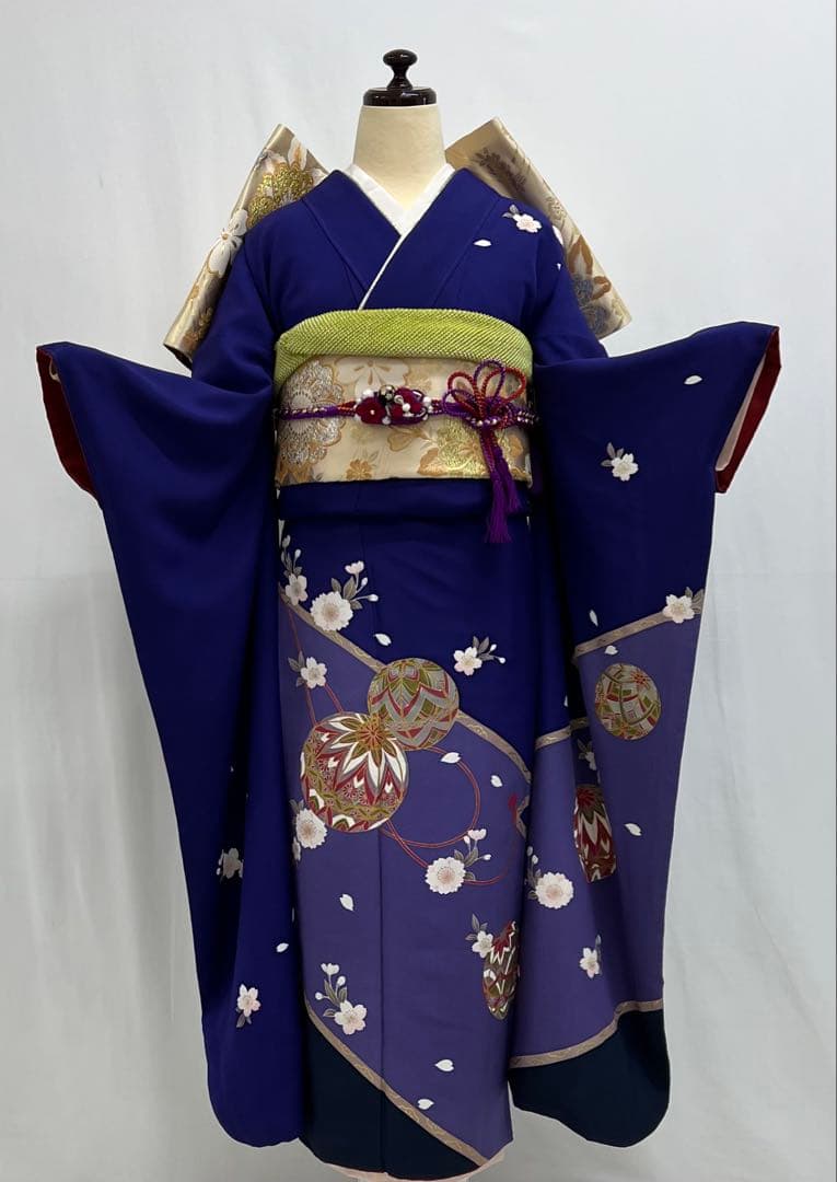 振り袖　フルセット　金彩加工　刺繍入り　両面全通袋帯 成人式　振袖　571