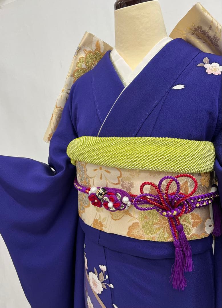振り袖　フルセット　金彩加工　刺繍入り　両面全通袋帯 成人式　振袖　571