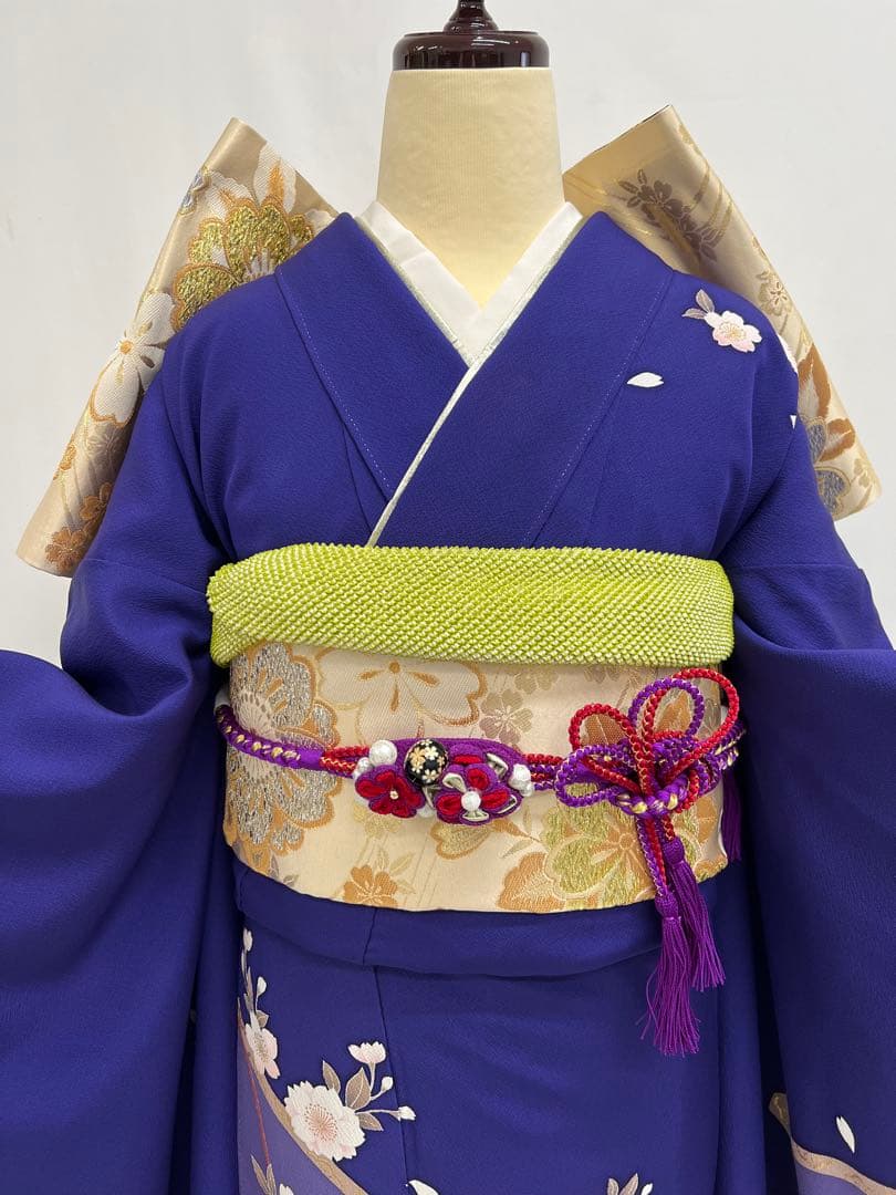 振り袖　フルセット　金彩加工　刺繍入り　両面全通袋帯 成人式　振袖　571