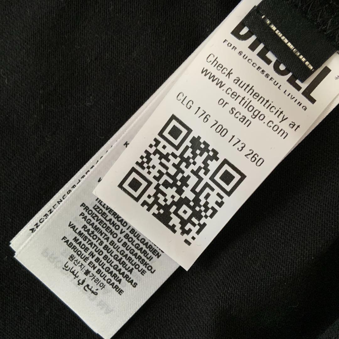 新品　ディーゼル　Tシャツ　XL　A23185　ブラック　日本未発売TBOGGY