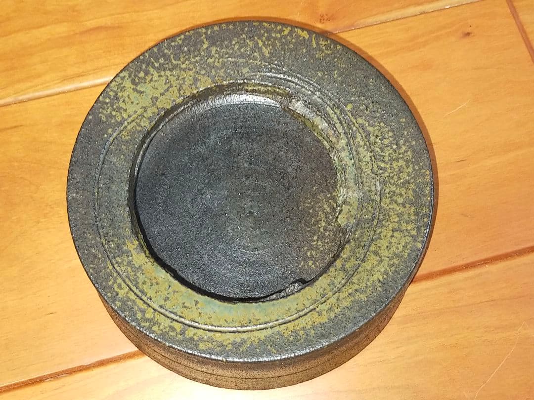 ♥未使用　青備前　建水　在銘　茶道具　備前　骨董　古玩
