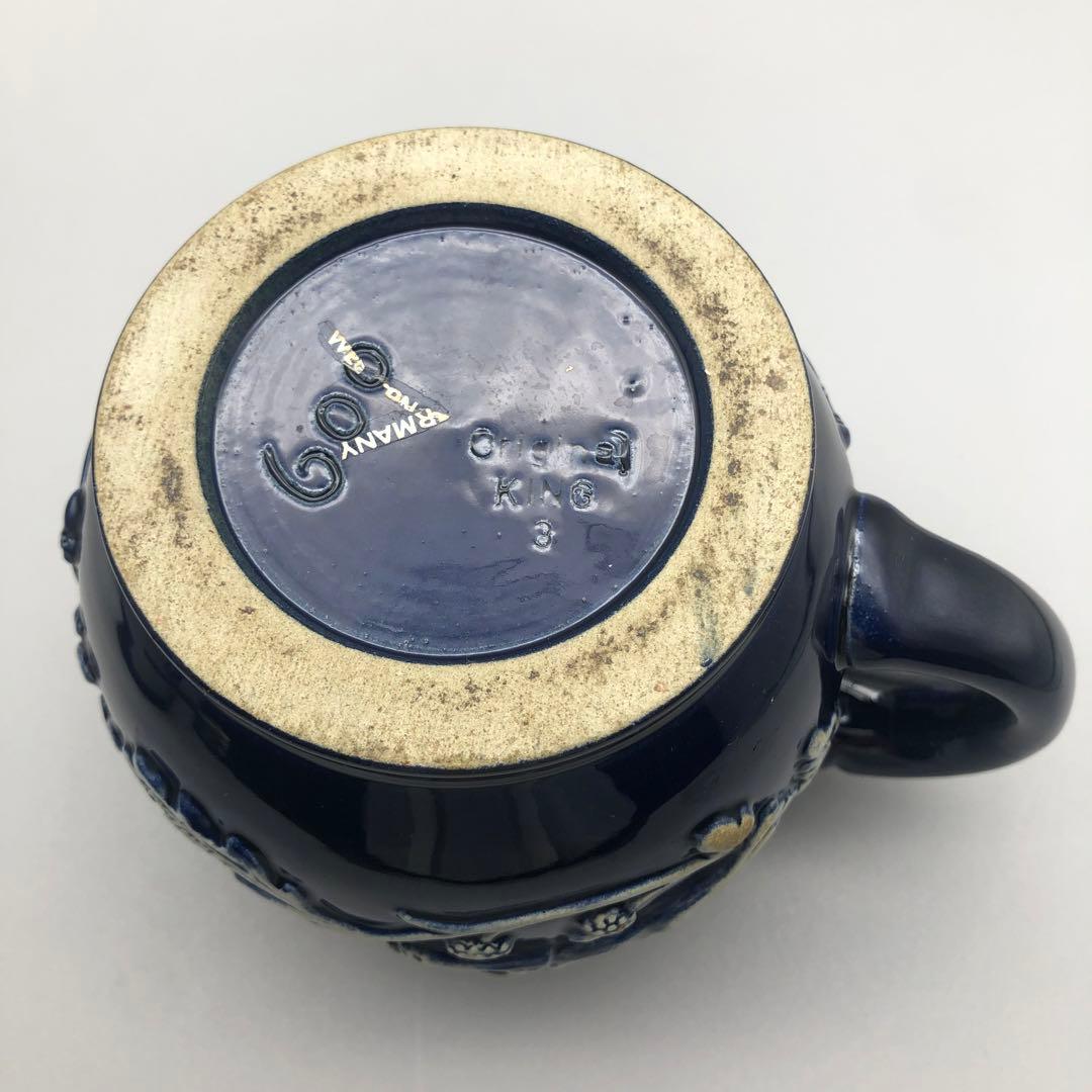 ドイツピューター蓋付き&陶器ビアマグビールジョッキ2点セットビンテージ骨董