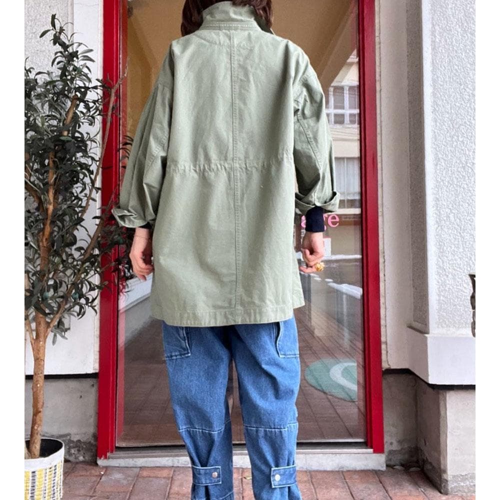 lelill レリル ミリタリーシャツ ドロスト オーバーサイズ コットン100