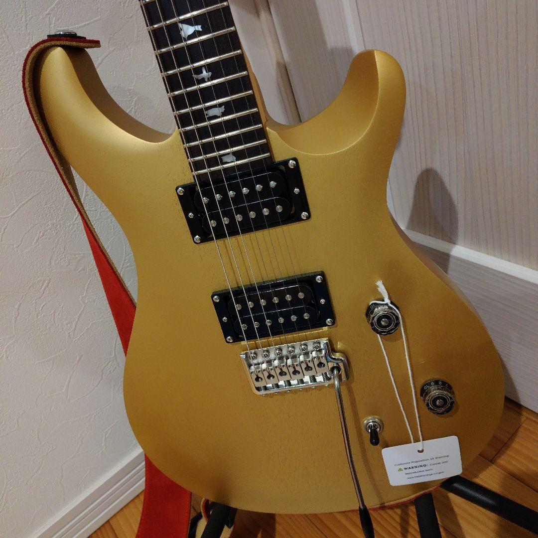 ほぼ未使用 PRS SE 24 ゴールドトップ ストラップ ギターハンガー付