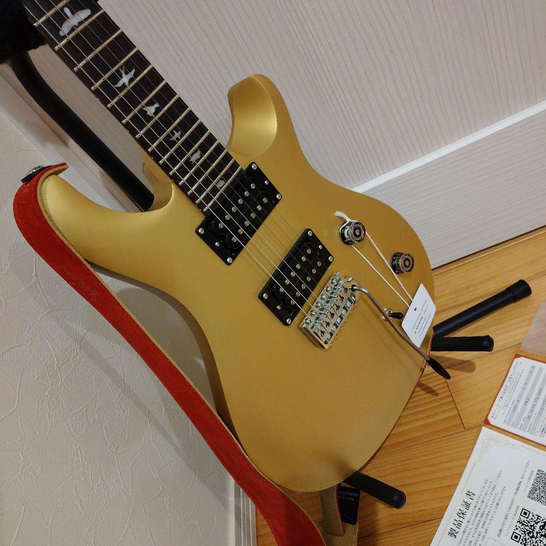 ほぼ未使用 PRS SE 24 ゴールドトップ ストラップ ギターハンガー付