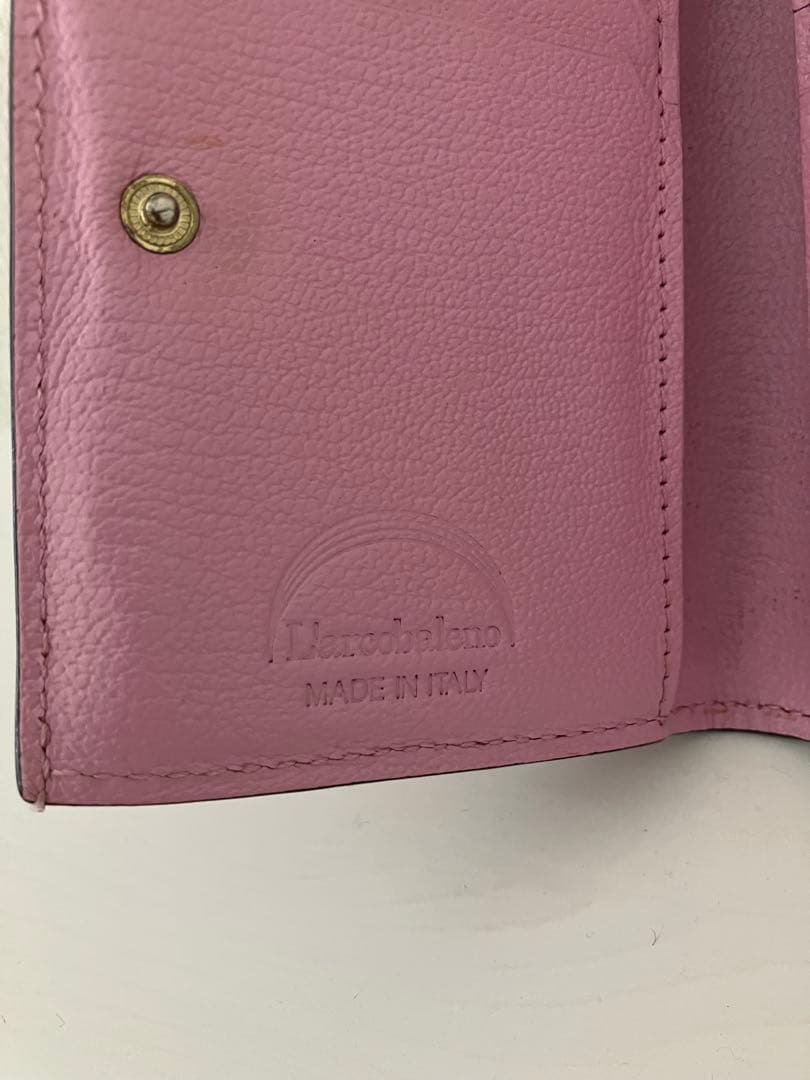 美品ラルコバレーノ　翁安芸さんコラボ　スマートカードウォレットpeonypink