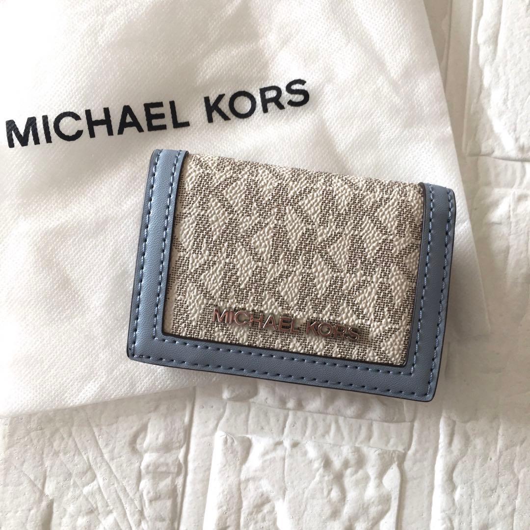 新品 マイケルコース MICHEAL KORS 財布 ホワイト ブルー