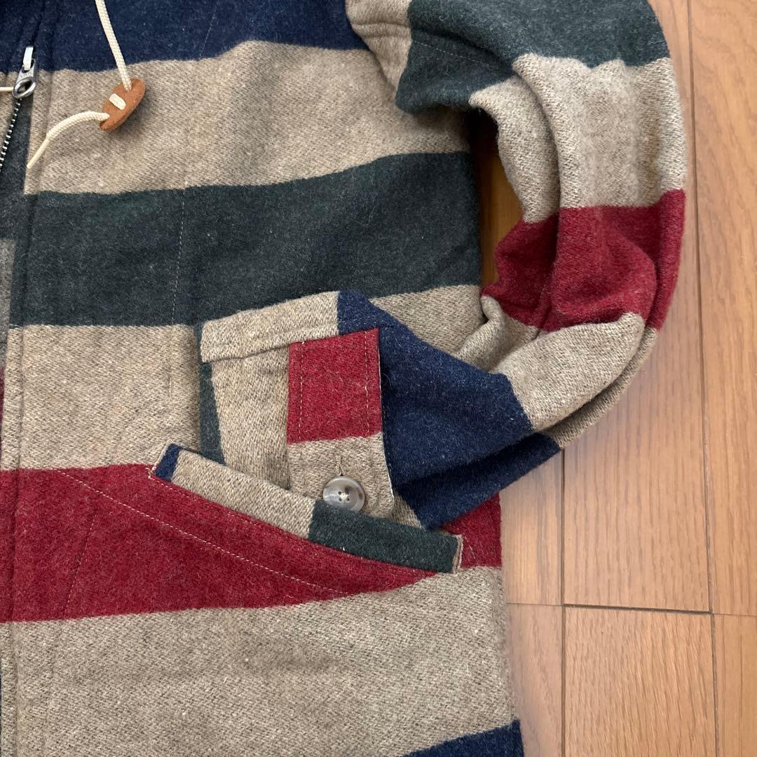 WOOL RICH /ウールリッチ ネペンテス ストライプ ダッフルコート S