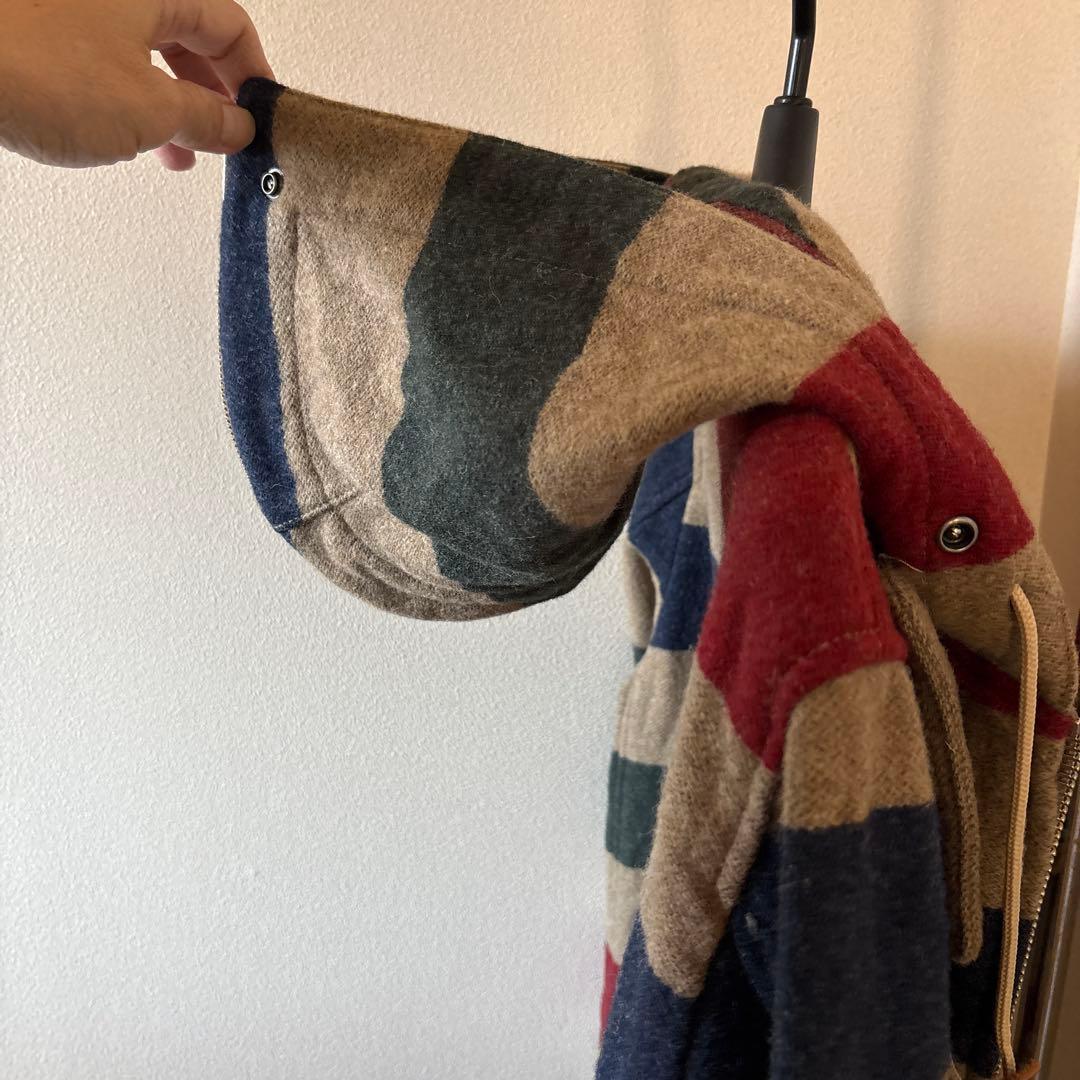 WOOL RICH /ウールリッチ ネペンテス ストライプ ダッフルコート S