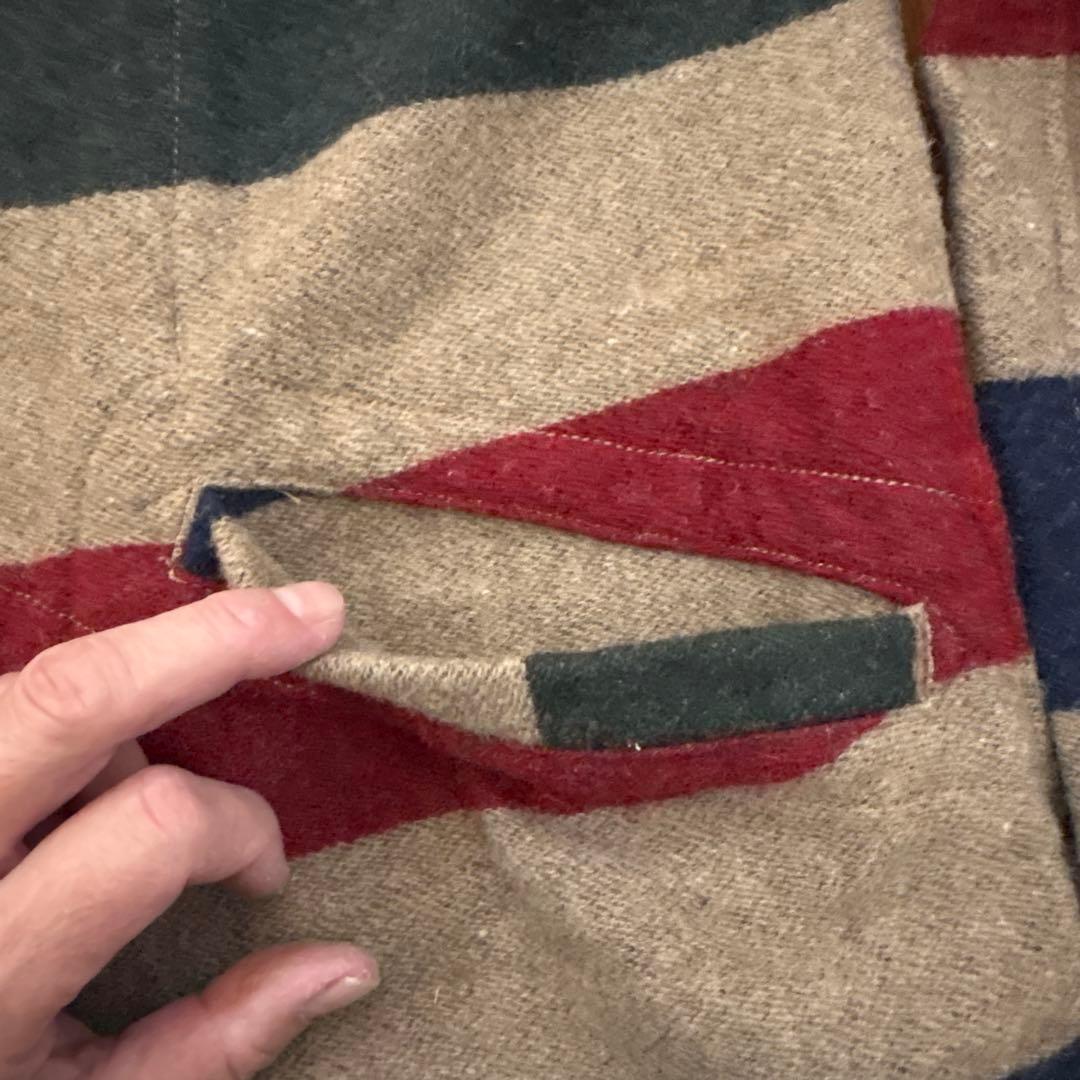 WOOL RICH /ウールリッチ ネペンテス ストライプ ダッフルコート S