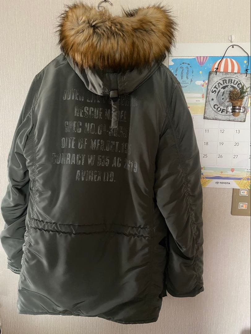 hiro　　美品　AVIREXメンズL N-3Bモッズコート