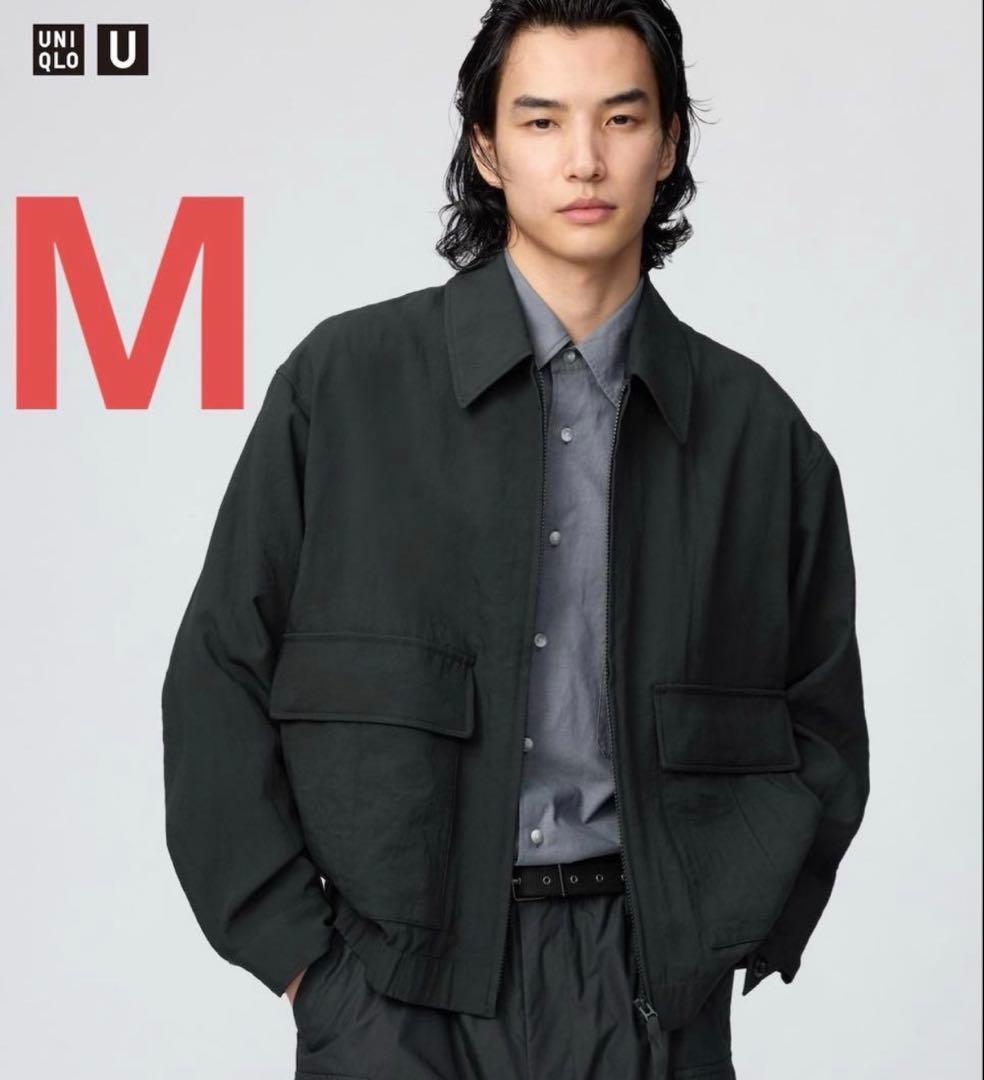 【新品未使用】UNIQLO U ショートブルゾン Mサイズ ブラック