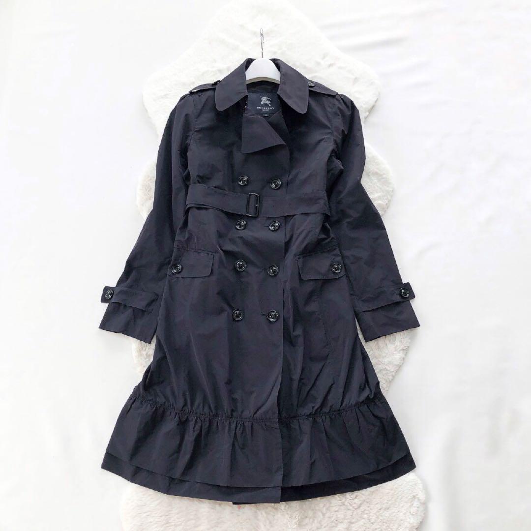 BURBERRY*バーバリーロンドン　ベルテッドトレンチコート ネイビー 40