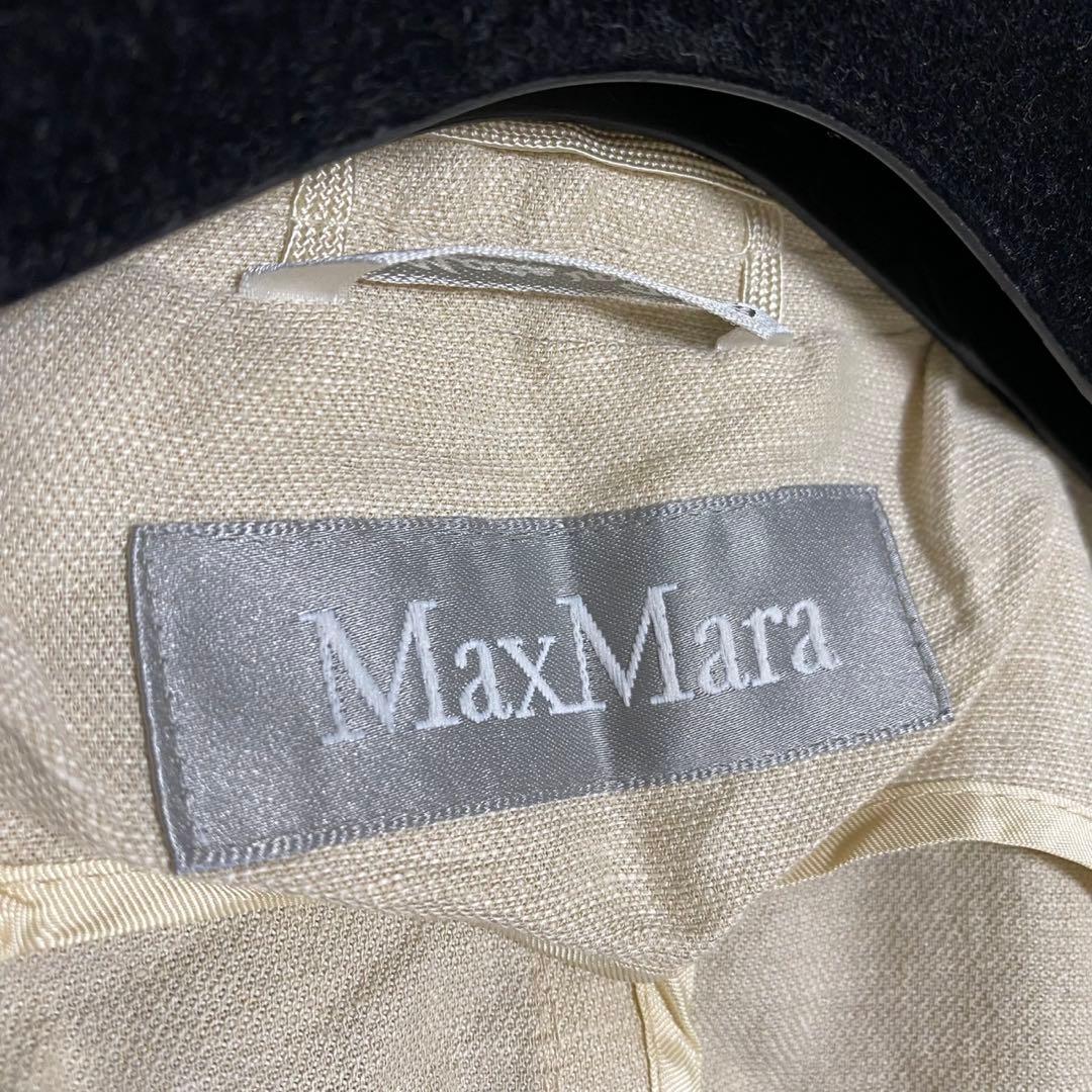 【未使用•タグ付✨】MaxMara リネン混 銀タグ テーラードジャケット 36
