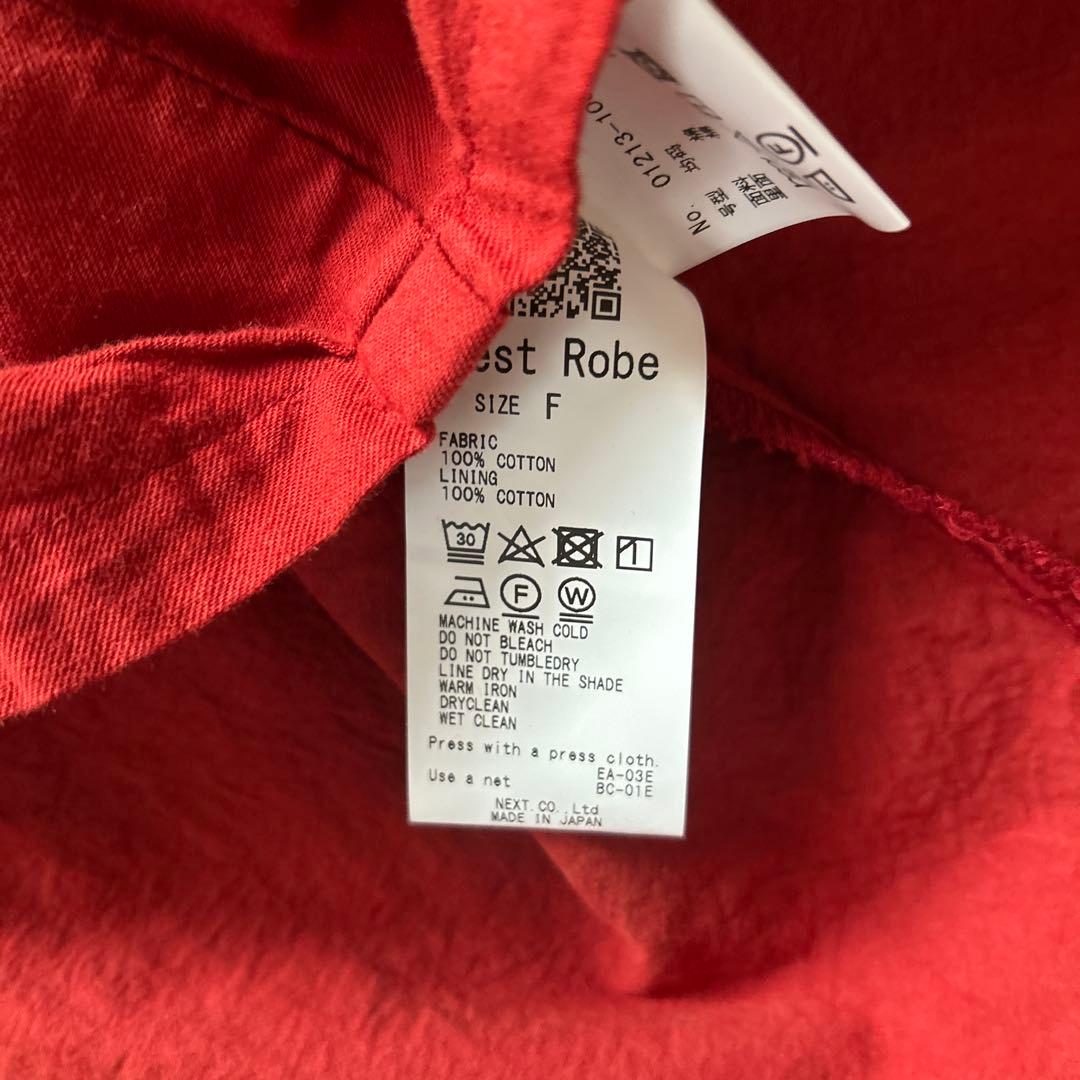 nest Robe レッド スーピマコットンコート