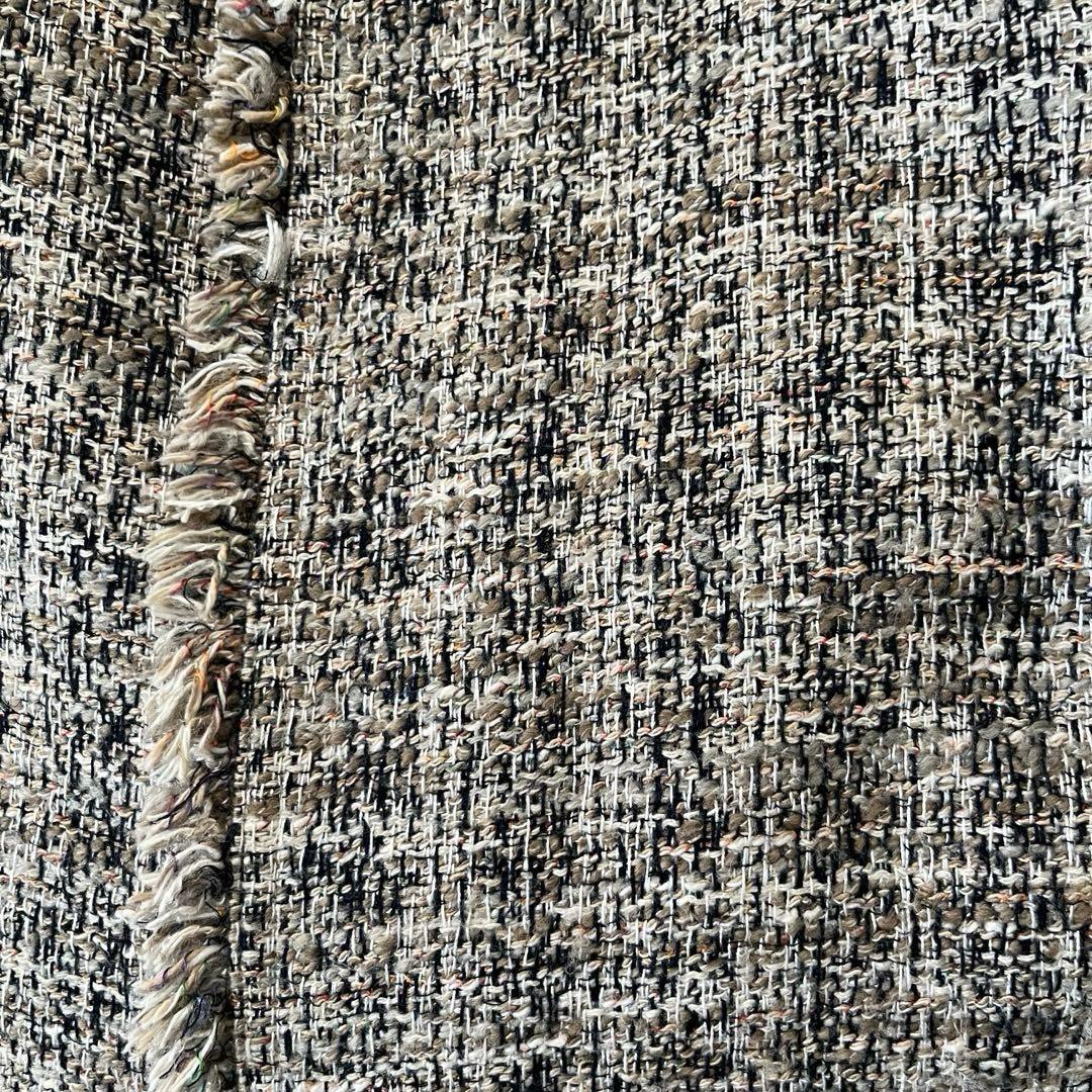 theory 2020SS 華やかミックスツイード　ノーカラーコート　P