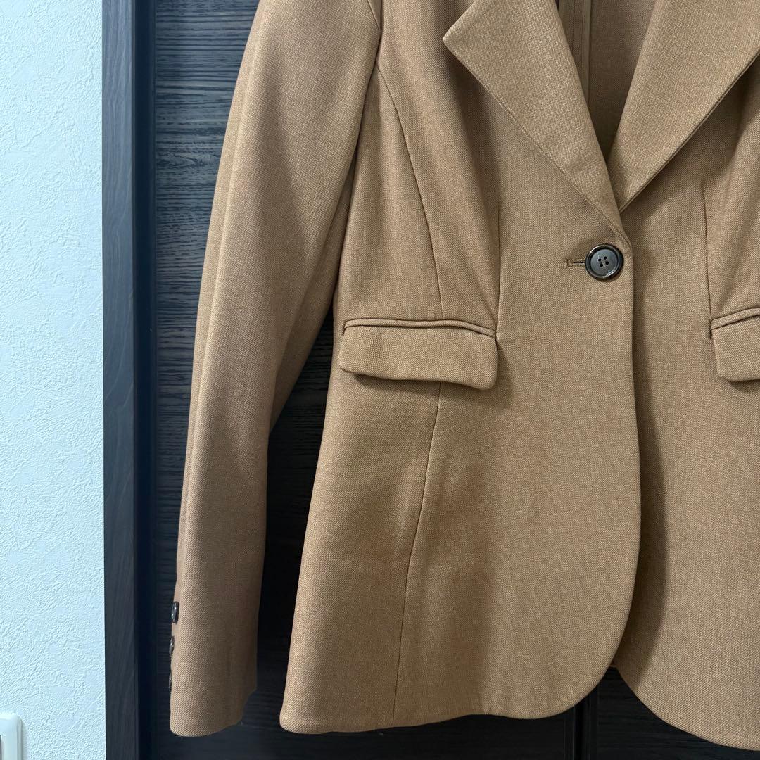 【美品】Ameri WAIST SHAPE FLARE JACKETブラウンS