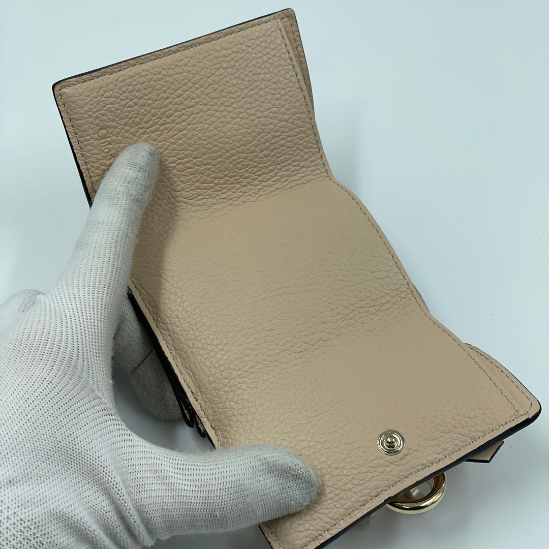 未使用✨ Chloe 財布　レザー　ピンク　ホログラムシール