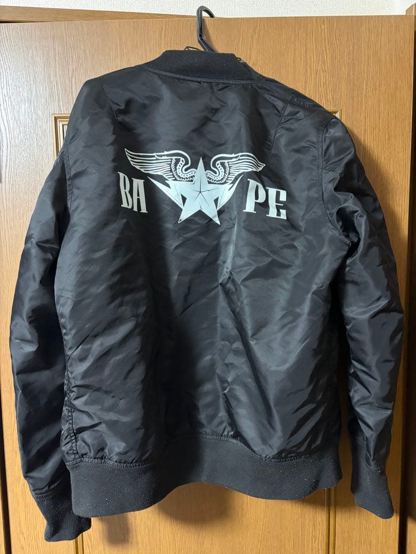 A BATHING APE ブルゾン ナイロンジャケット　MA-1 ブラック