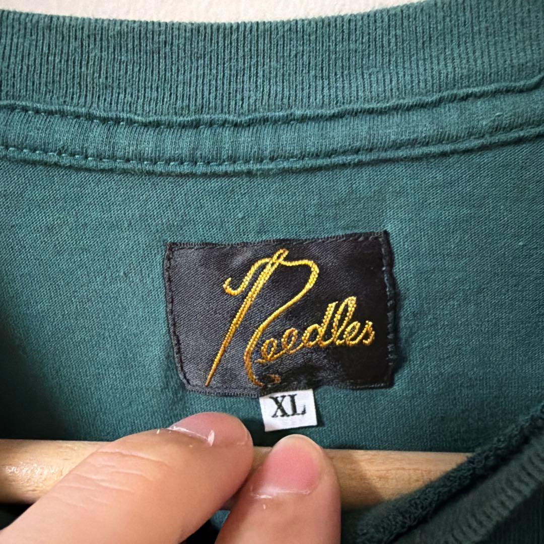 Needles hidden nyコラボ　グリーン Tシャツ XL
