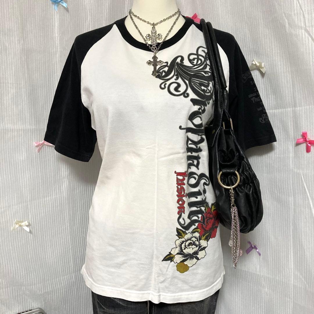 grunge mcbling y2k 平成ギャル お兄系 激カワプリントt