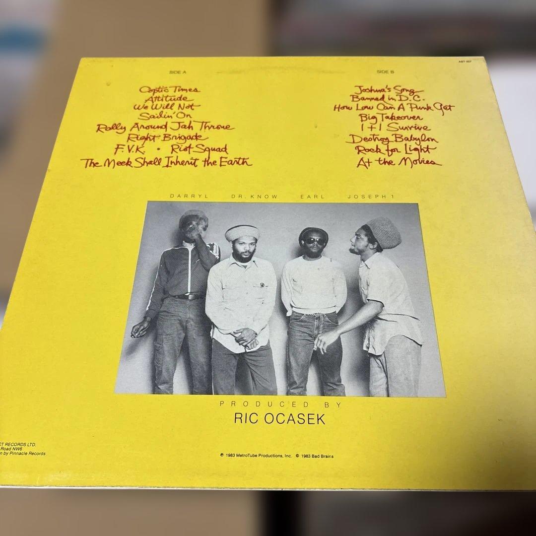 洋楽 bad brains rock for light punk hardcore