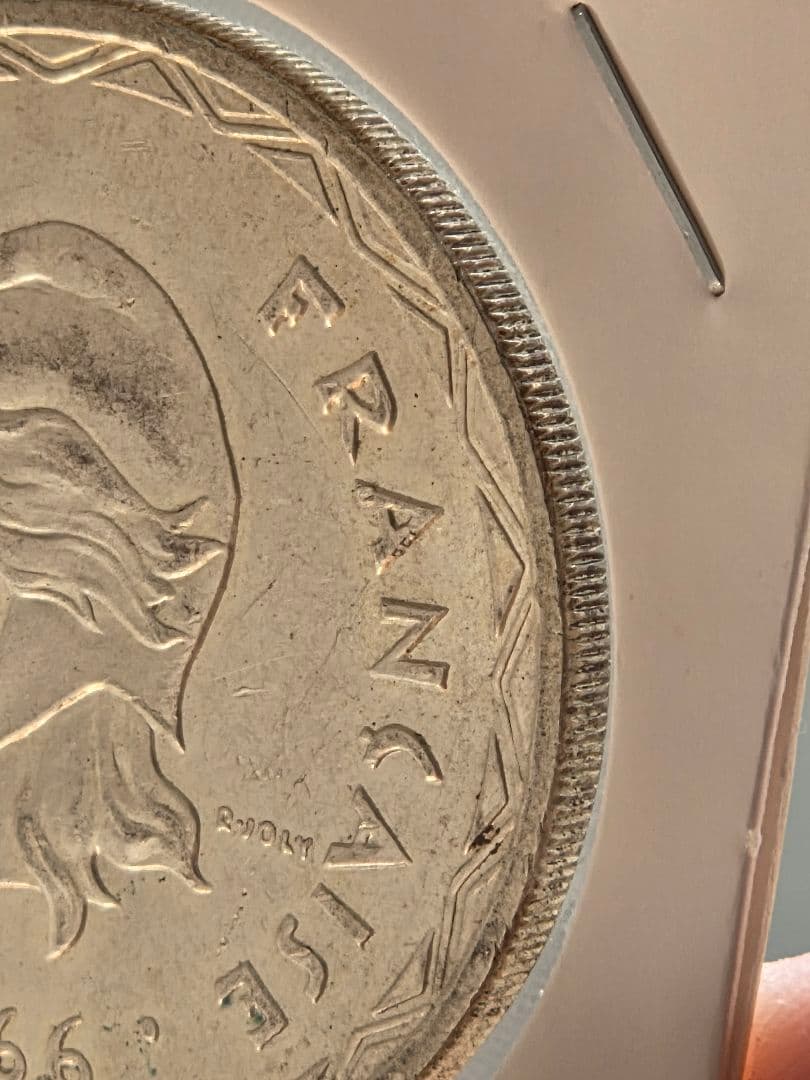 フランス領ニューへブリジース諸島　マリアンヌ像　100フラン銀貨　1966