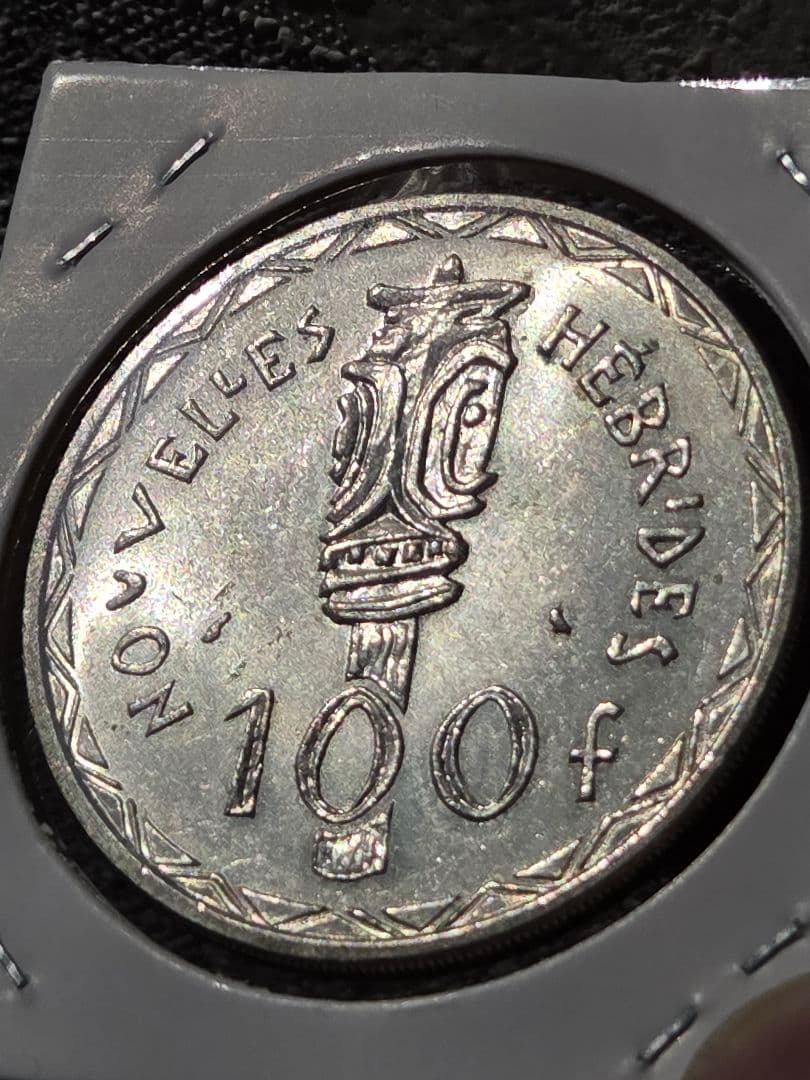 フランス領ニューへブリジース諸島　マリアンヌ像　100フラン銀貨　1966